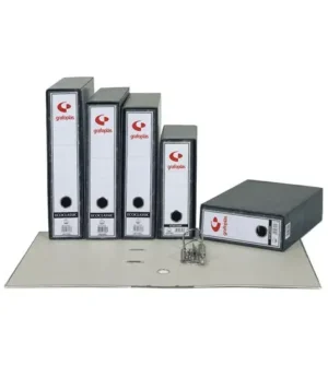 Grafoplás archivador palanca ecoclassic 65mm folio cartón forrado jaspeado gris plomo