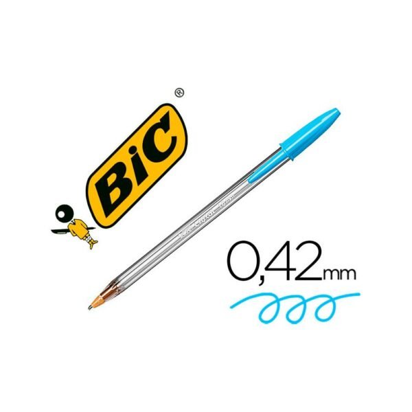 boligrafo bic cristal fun turquesa punta 16 mm