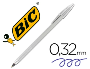 Bolígrafo BIC Cristal Celebration plata